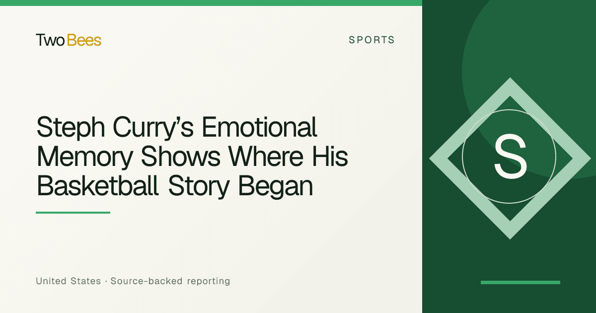 Editorial illustration for Steph Curry’s Emotional Memory Shows Where His Basketball Story Began