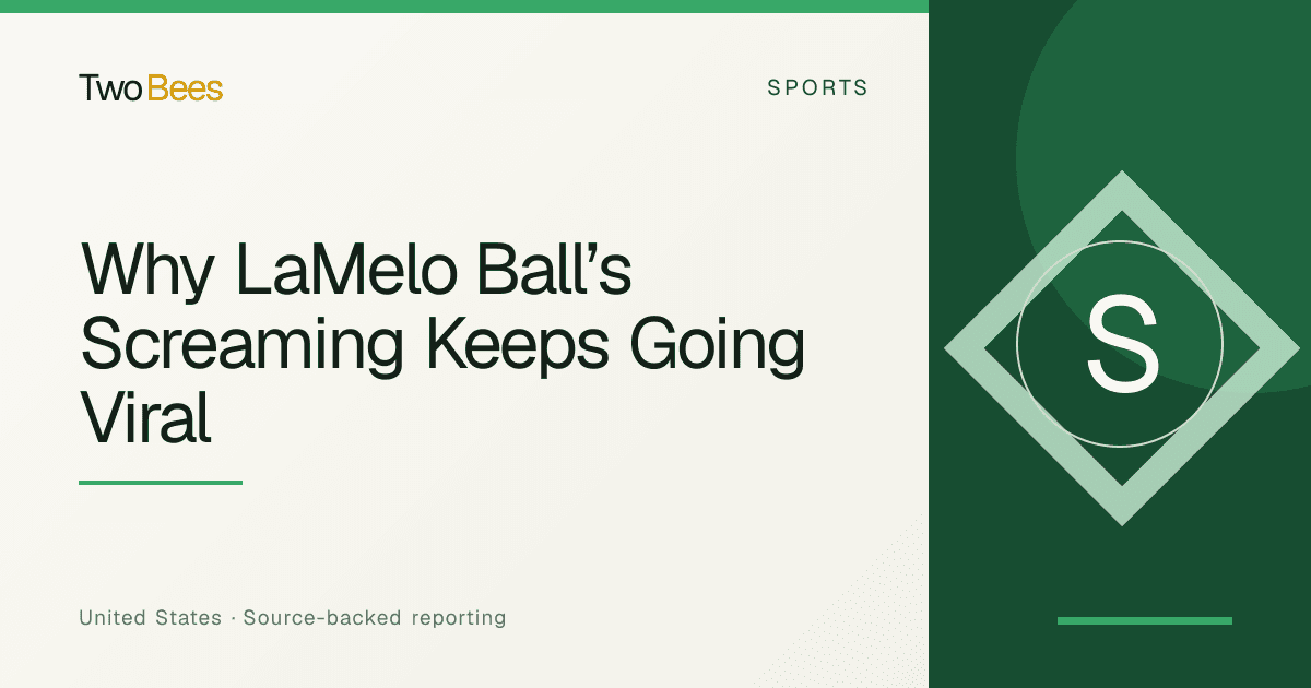 Editorial illustration for Why LaMelo Ball’s Screaming Keeps Going Viral