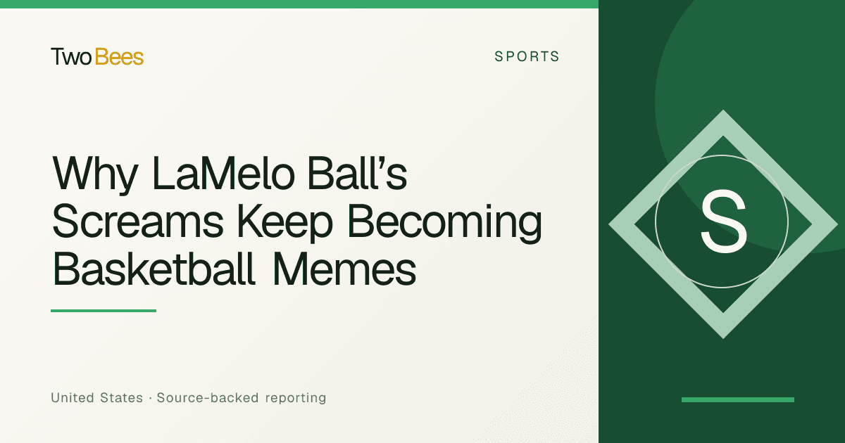 Editorial illustration for Why LaMelo Ball’s Screams Keep Becoming Basketball Memes