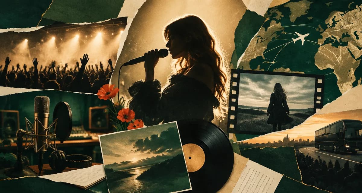 AI-generated editorial illustration about Freya Skye turns live favourite “bad taste” into new single